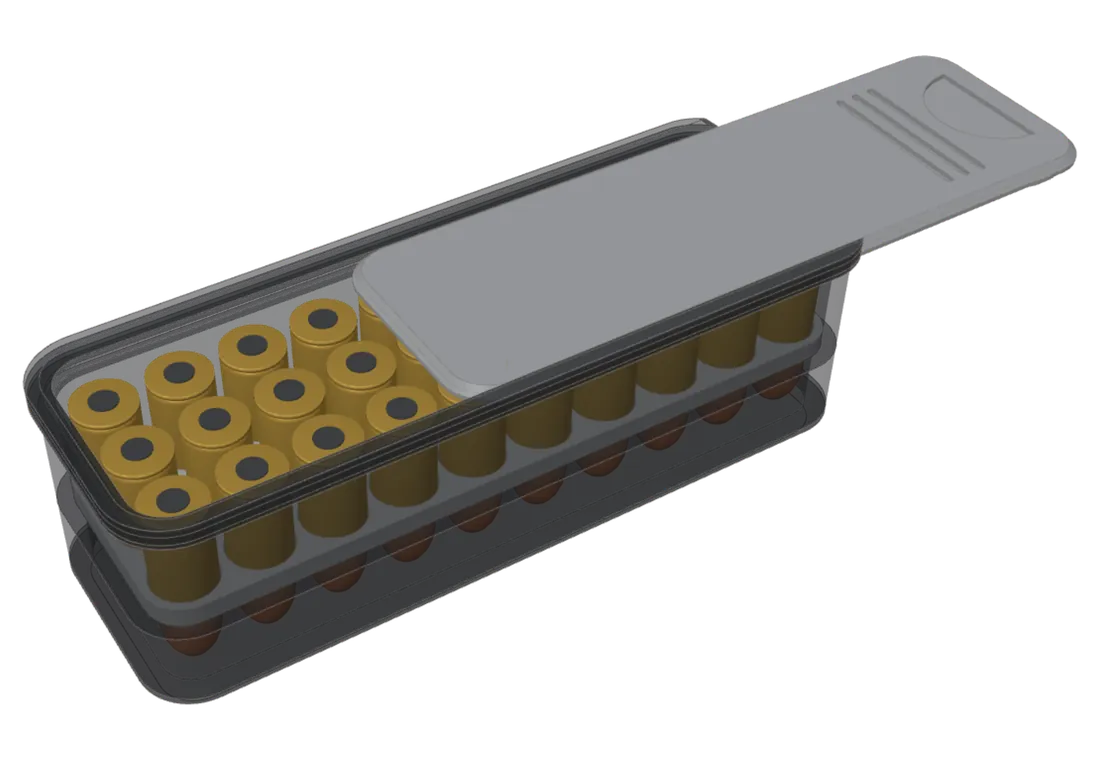 Плашка 9×19 з висувною кришкою, 3 × 10 — з генератора